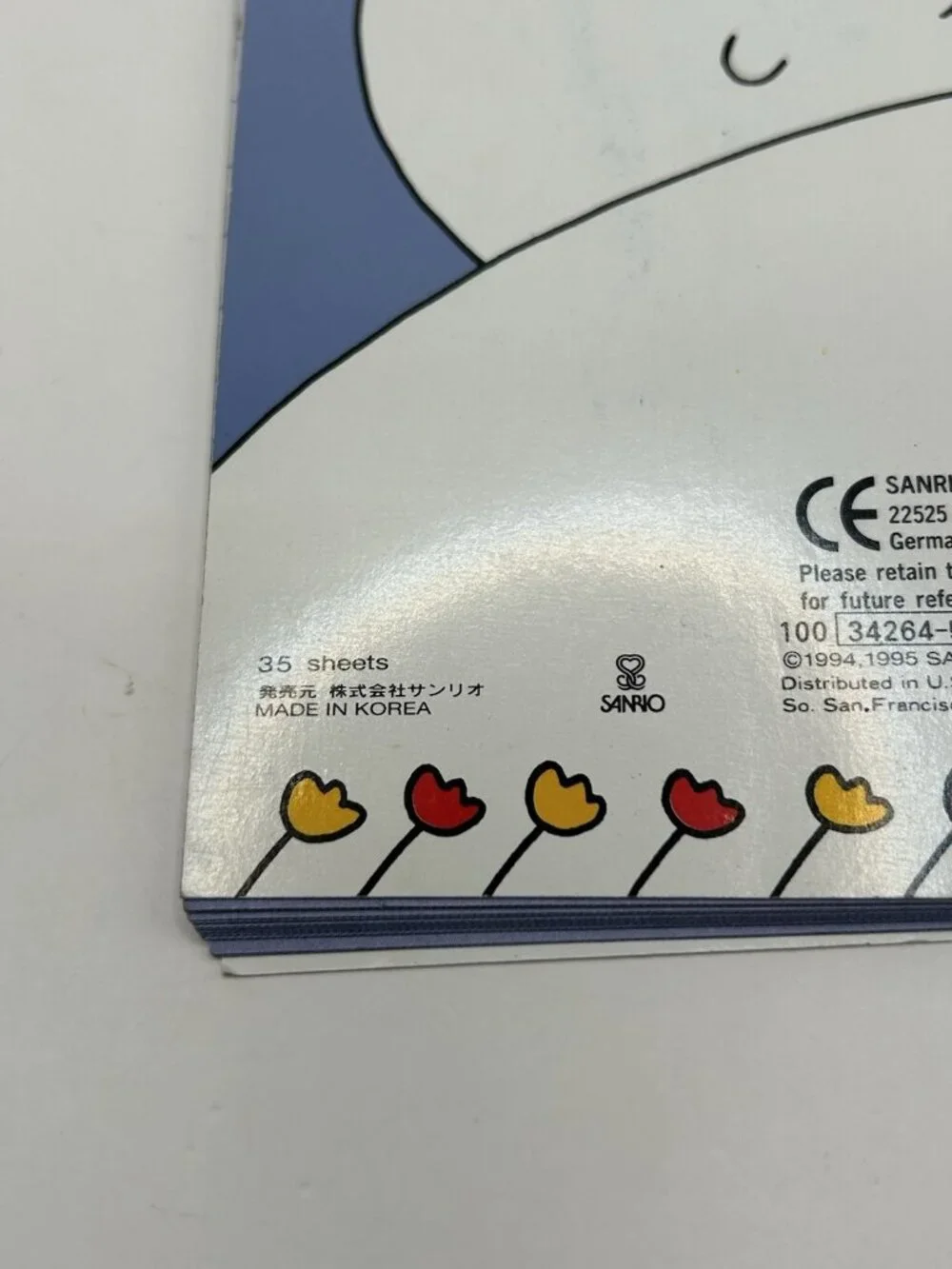 Sanrio 1995 Picke Bicke Spiral Notepad 33 Sheets Vintage Pickebicke Puff Bird